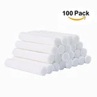 100 шт.лот белый абсорбирующий хлопковый фитиль d7мм * h54мм для Пустых Алюминиевых эфирных масел, носовые ингаляторы