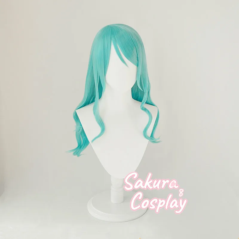 Взгляд! Hikawa Sayo Bandori Косплей синие зеленые длинные волнистые термостойкие