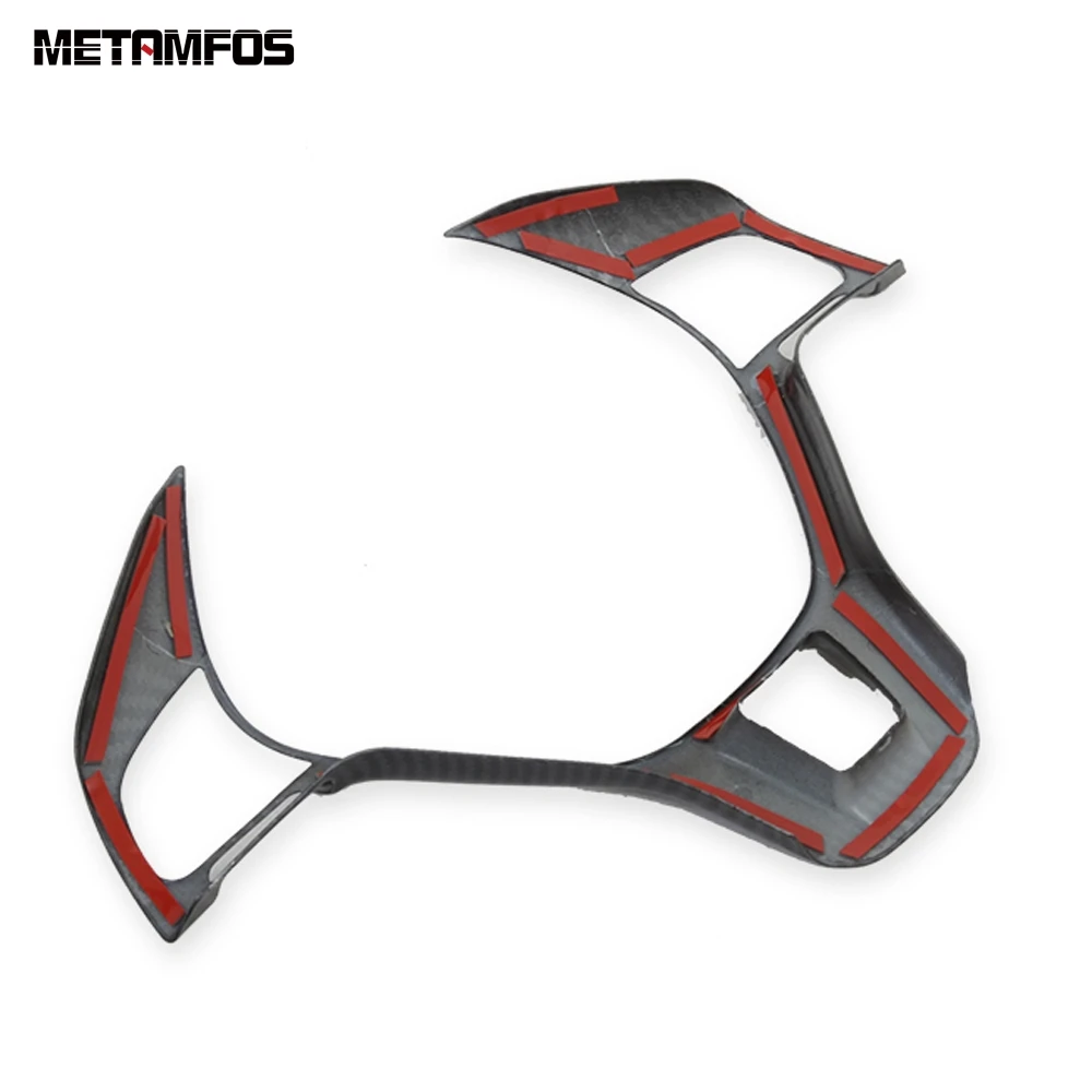 Чехол на руль из углеродного волокна для Volkswagen T ROC TROC 2017 2018 2019 отделка