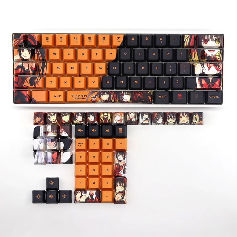

Competition Anime Keycaps OEM Profile Sublimation Mechanical Keyboard Keycap For Cherry MX Switch 108 Key