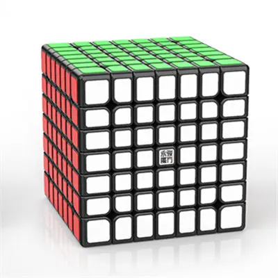 black Yj Yufu V2M 7x7x7 Магнитный магический скоростной кубик Yongjun, без наклеек, профессиональные магниты, кубики-головоломки, Обучающие кубики, магические игрушки - Цвет: black