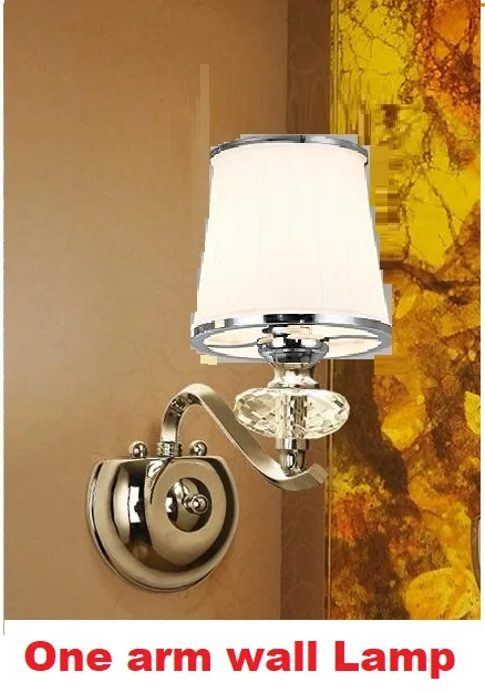 1 arm wall Lamp Современные блестящие хромированные металлические светодиодные люстры, хрустальные люстры для гостиной, светодиодные подвесные люстры, Светильники для спальни, светодиодные подвесные светильники - Цвет абажура: 1 arm wall Lamp