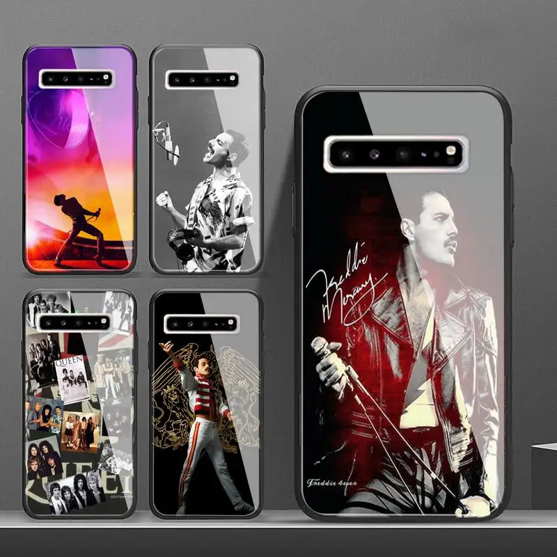 Роскошный стеклянный чехол Queen Freddie Mercury для телефона Samsung S10 S20 S9 Plus Note9 10