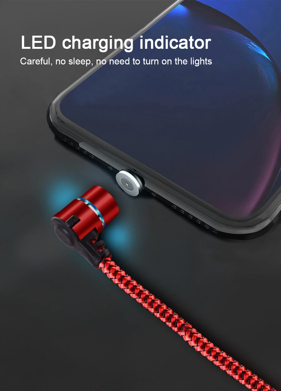 Robotsky Micro usb type C кабель 90 градусов быстрая зарядка магнит зарядное устройство кабели для Samsung huawei для мобильного телефона Магнитный зарядка