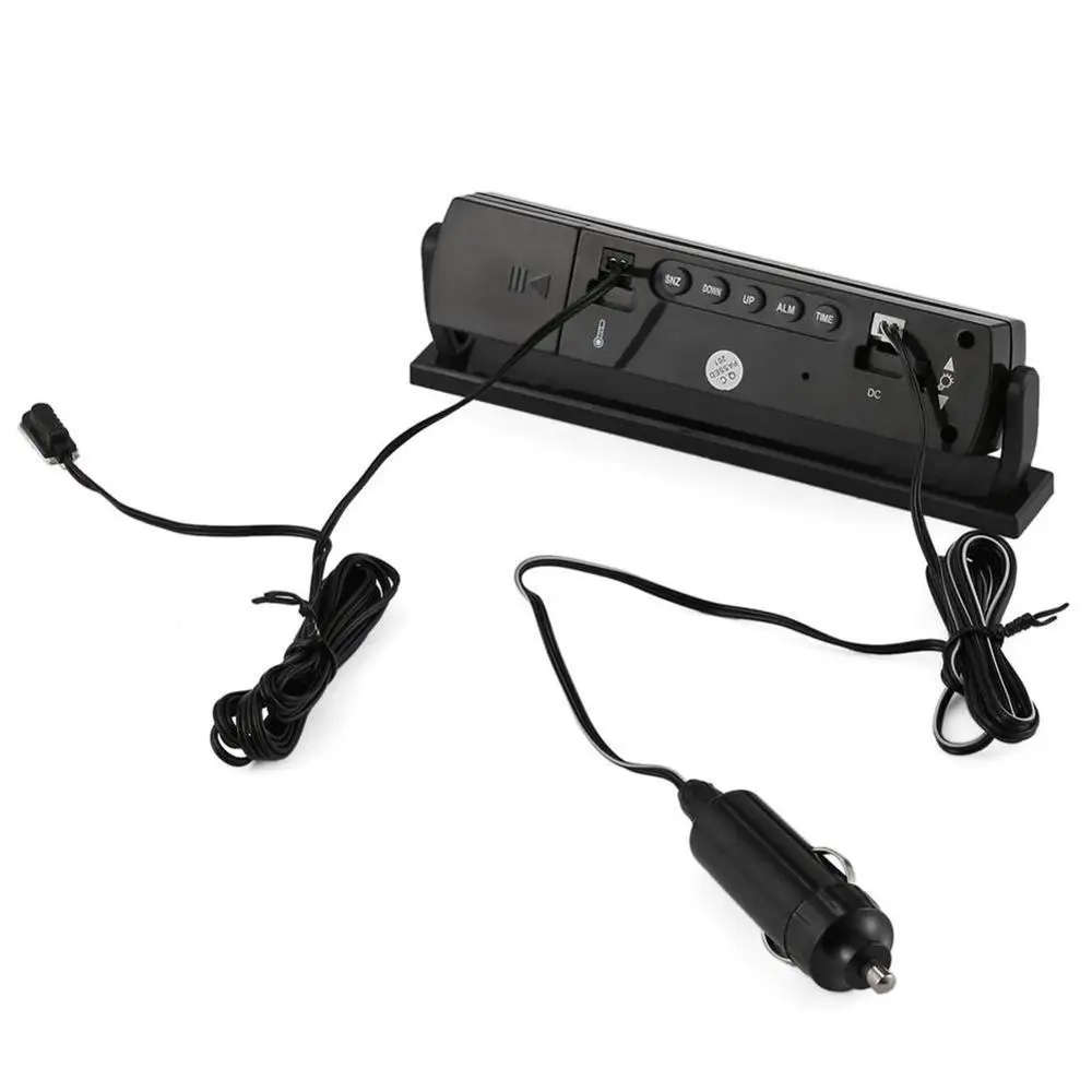 Авто Автомобильное напряжение цифровой термометр с ЖК экраном будильник DC 12 В/24 В