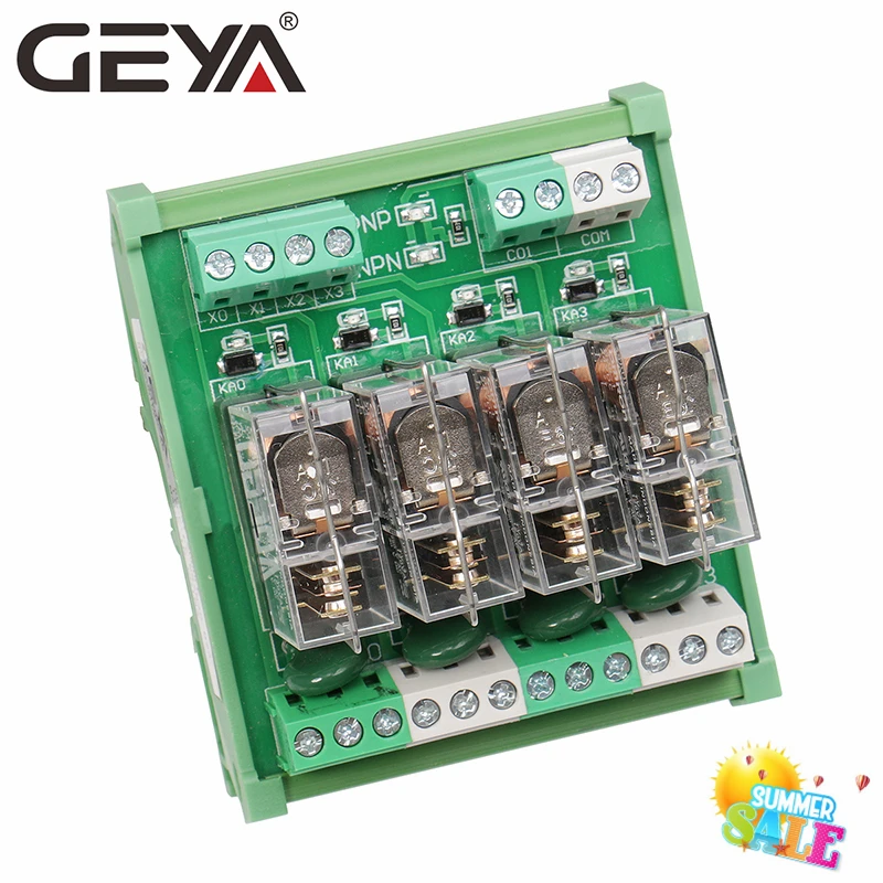 GEYA NG2R PLC 4 канальный Omron Реле модуль 1NO 1NC реле SPDT 12V 24V AC/DC|Реле| |
