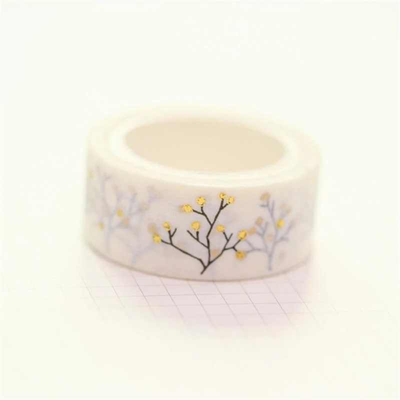 

Coloffice Hot Stamping Washi Tape Moon Stars House Branches Simple Handbook Decorations Tape Sticker Students Stationery 1PC