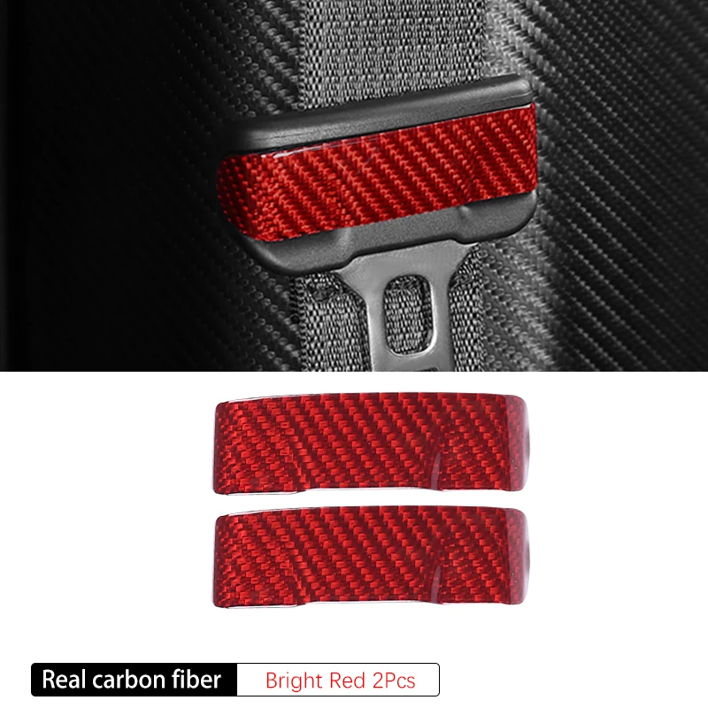

2 шт. креативные пластыри из настоящего углеродного волокна для ремня безопасности, наклейка на пряжку для Tesla Model 3, аксессуары для интерьера, тюнинг модели Y