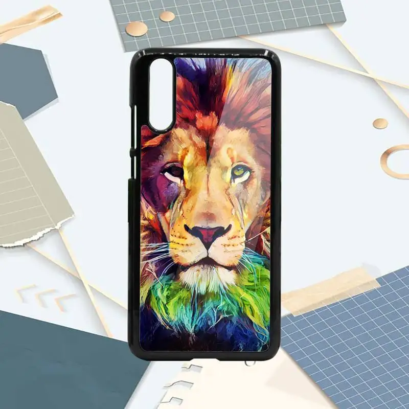 

Big Lion On Stone Snow animal Phone Cases PC For Samsung galaxy S note 8 9 20 10 e lite2019 plus pro ultra