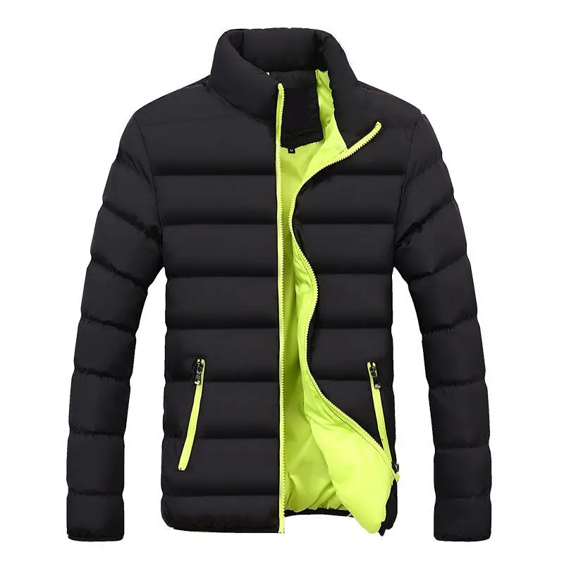 Boss, повседневные парки, пальто со стоячим воротником, Мужская теплая Модная брендовая куртка с крокодильчиком, зимняя куртка с хлопковой подкладкой, мужская одежда - Цвет: Цвет: желтый
