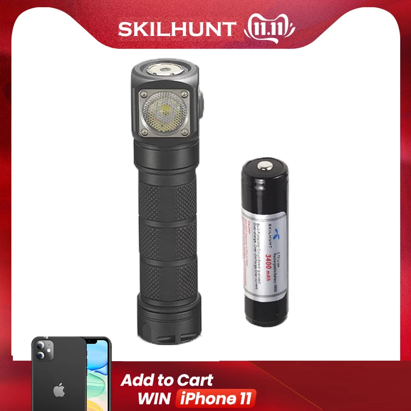 Skilhunt H03 H03R H03F RC 1200 люмен холодный или нейтральный белый USB Магнитный зарядный фонарик+ повязка на голову+ аккумулятор
