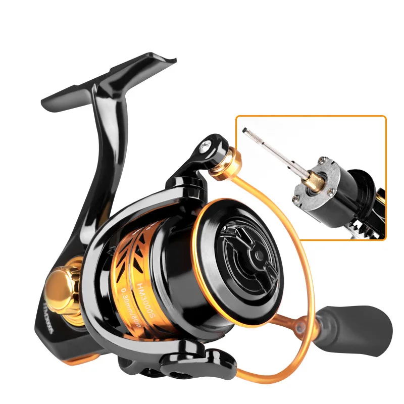 Металлическая Рыболовная катушка спиннинговая для заброса приманки мелководье