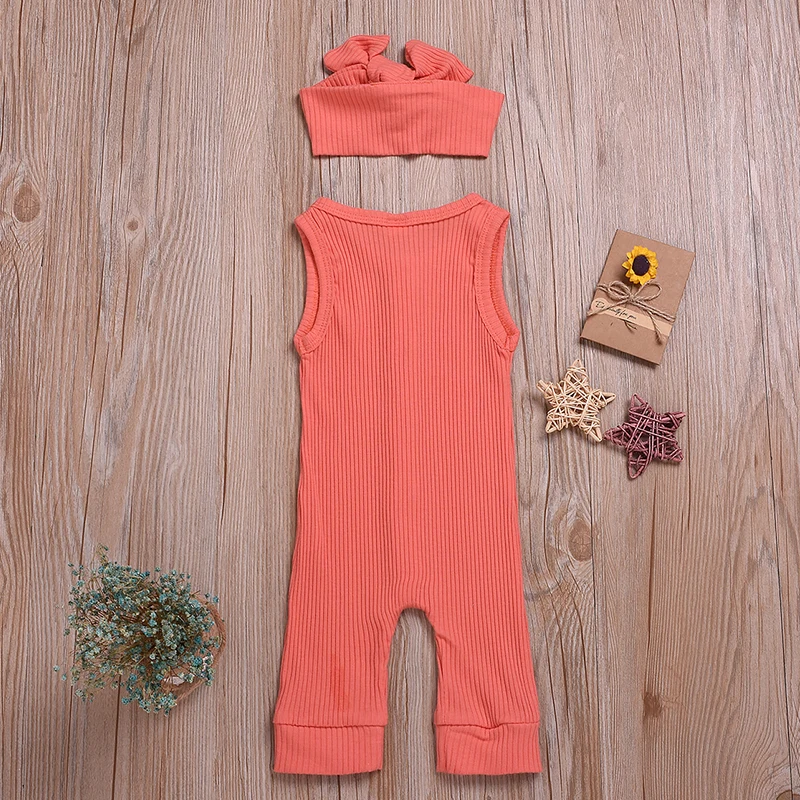 

Smgslib Summer Solid Rompers Newborn Infant Baby Girl Boy Outfit Cotton Romper Jumpsuit Bebe Kids Ropa Sleevless Casual Clothes