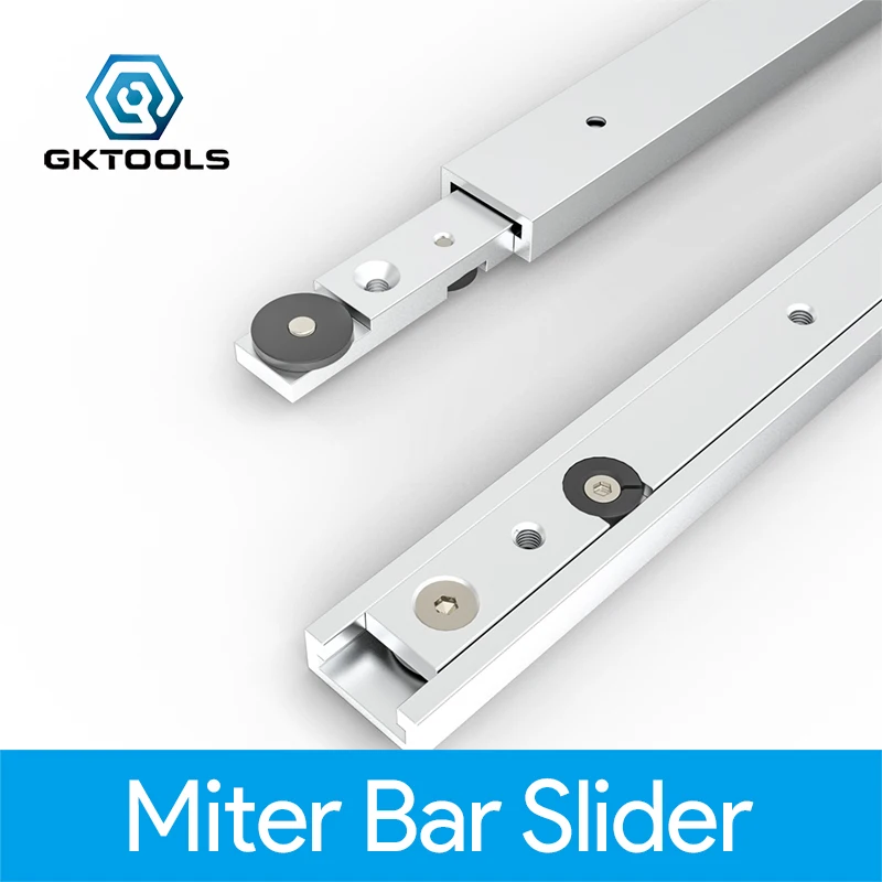 1Set Aluminium Alloy T-tracks Slot Miter Track and Miter Bar Slider Table Saw Miter Gauge Rod Woodworking Tools Workbench DIY