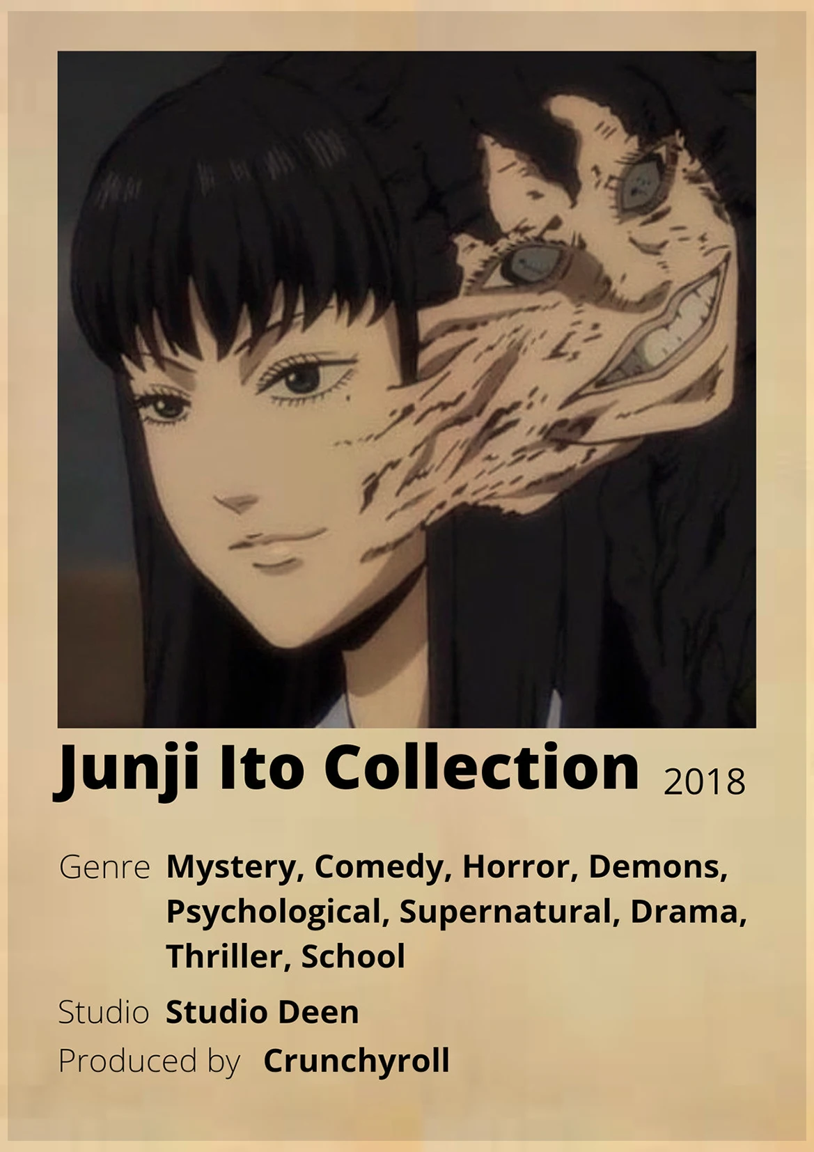 Аниме ужас постеры Junji Ito Tomie Retro Стикеры из крафтовой бумаги DIY винтажный Декор для