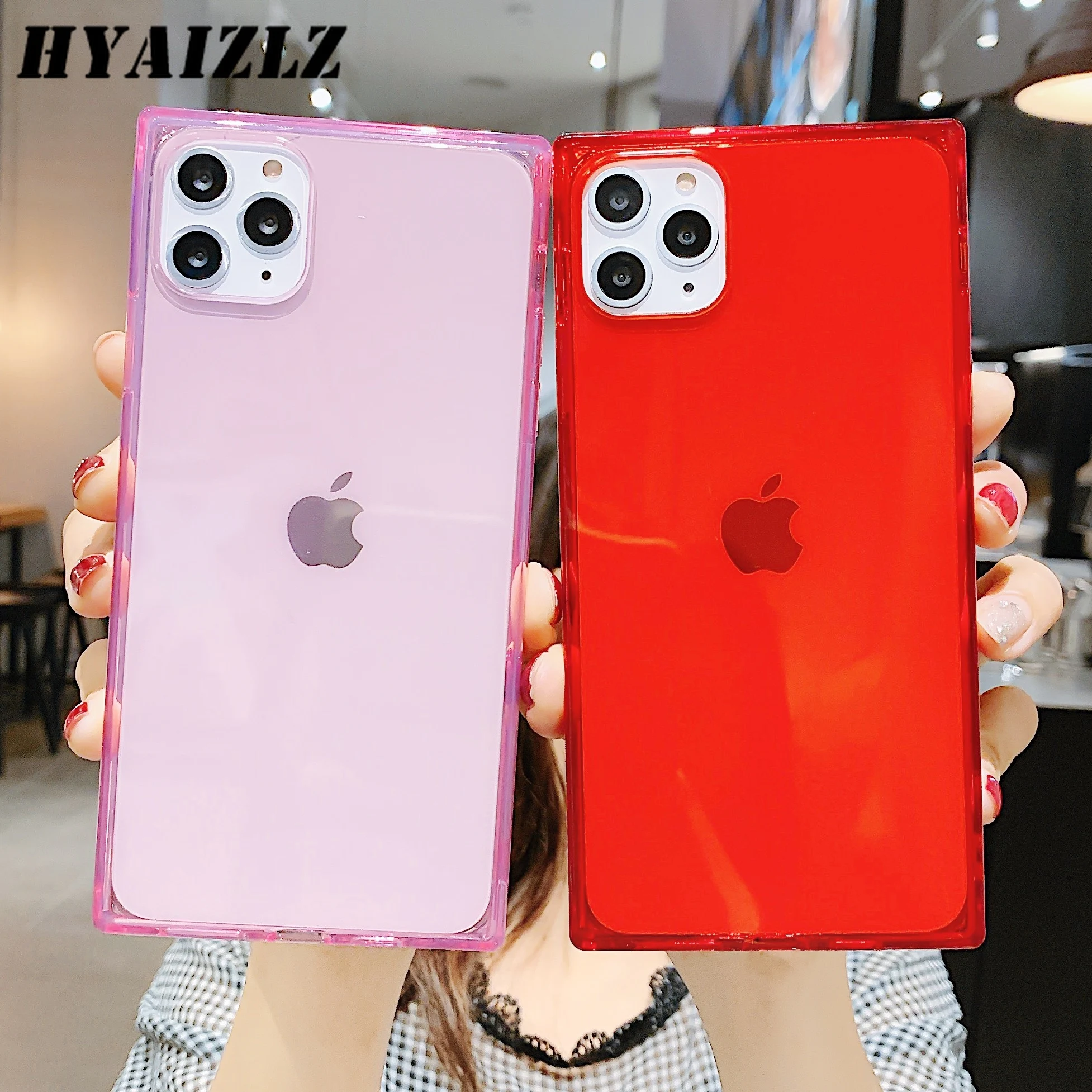Модный квадратный чехол для iPhone 12 mini SE 2020 11 Pro Max XR X XS 6s 7 8 Plus ярких цветов мягкий из
