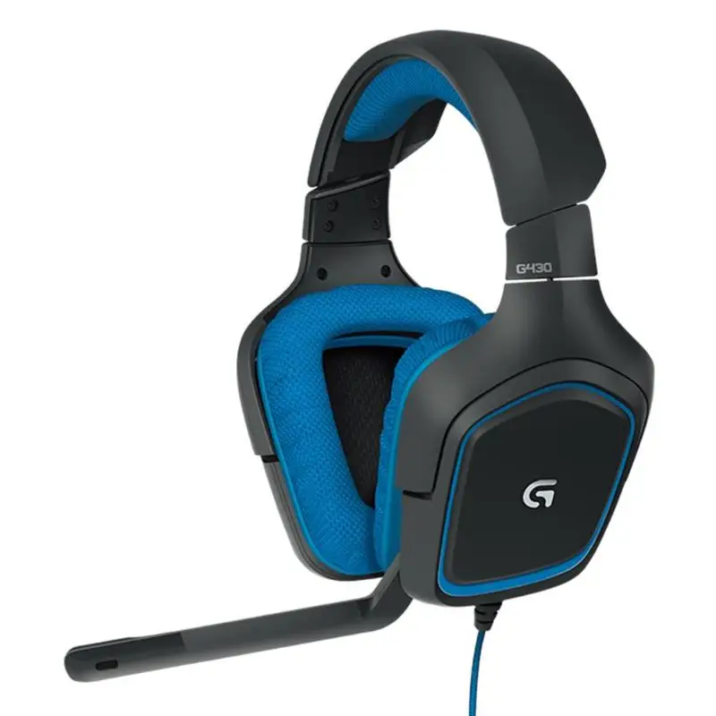 Гарнитура logitech G430 USB Проводная 7,1 объемная Регулируемая шумоподавление вращающиеся наушники для ПК/PUBG