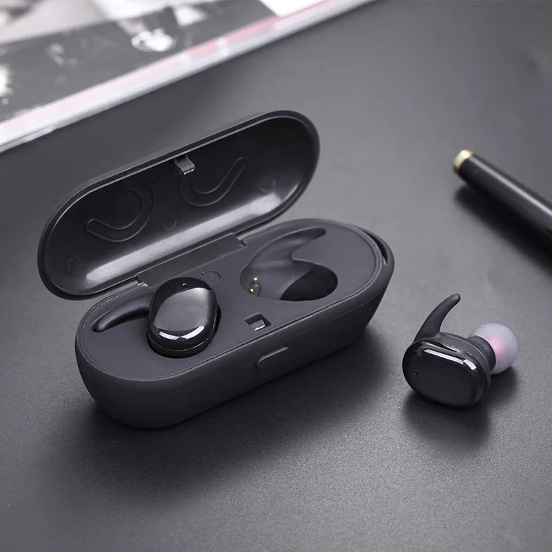 Мини невидимые TWS беспроводные bluetooth наушники с микрофоном громкой связи умные