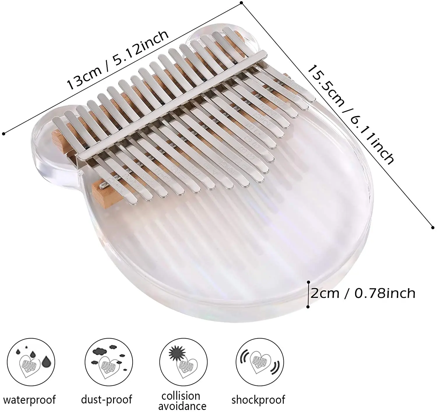 Kalimba 17key фортепиано Музыкальная шкатулка клавиатура музыкальный инструмент