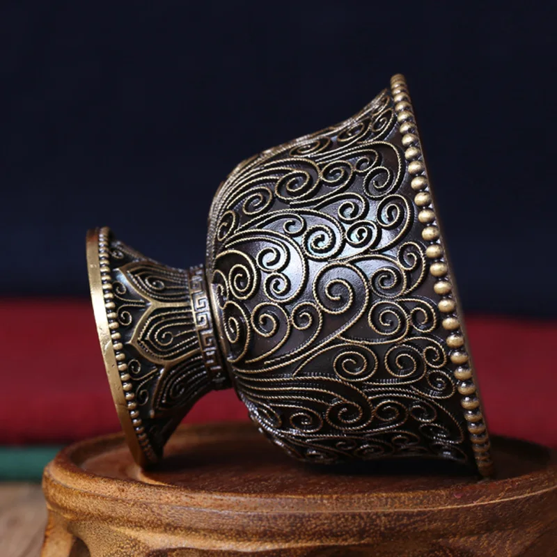 Резьба в виде лотоса из чистой меди 5 7 см|Статуи и скульптуры| |