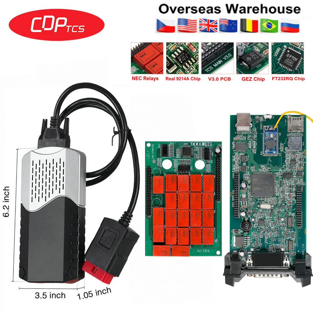 TCS Multidiag+ pro Bluetooth. R0 Keygen V3.0 реле NEC 9241A чип Obd2 сканер автомобильный грузовик диагностический инструмент