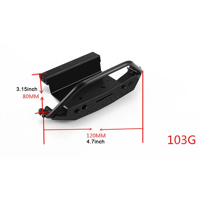 

Stainless Steel Protective Front & Rear Bumper Set Metal Bar for TRX-4 G63 G500 TRX-6 RC Crawler Upgrade Parts