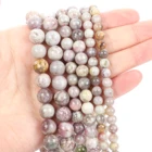 Бусины из натурального камня, слива, турмалин, круглые бусины россыпью для изготовления ювелирных изделий, рукоделия, браслетов сделай сам, 4-12 мм