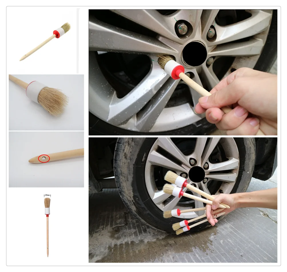 Щетка для чистки салона автомобиля деревянная щетка с винтом автоматическая