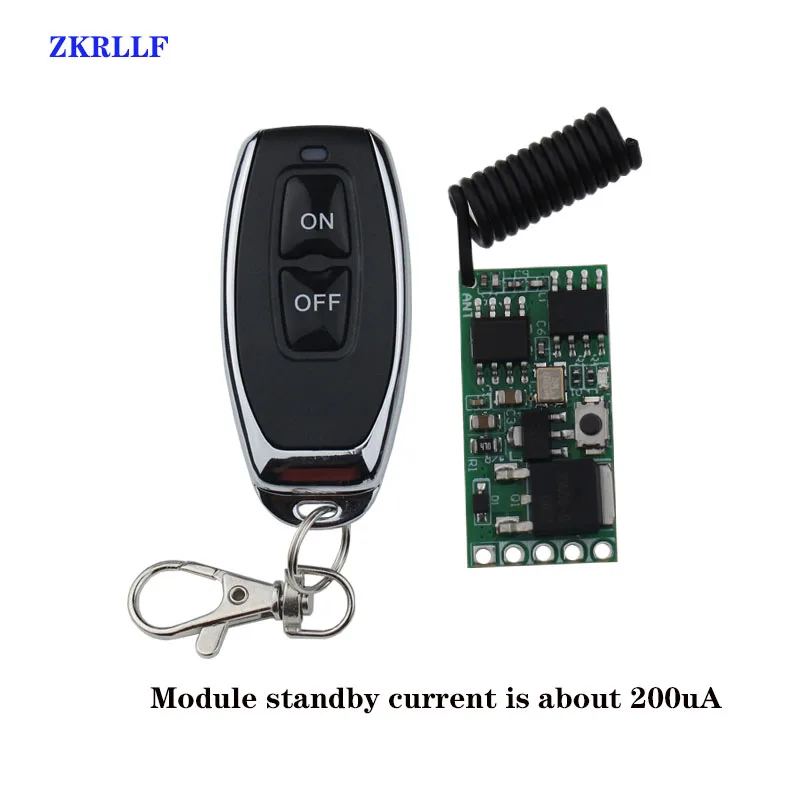 433mhz DC 3.6V 5V 9V 12V 1CH Power Saving Mode Mini Wireless RF Remote Control Switch LED Lamp Controller Receiver Transmitter - купить по