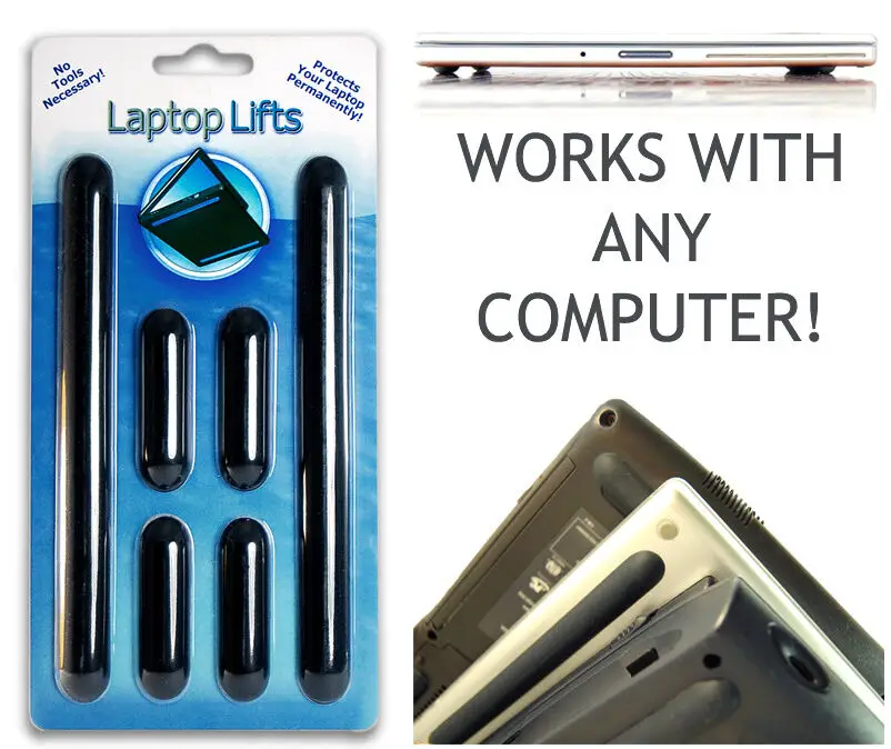 

LAPTOP LIFTS - Universal Replacement Rubber Feet Notebook Cooler and Protection!