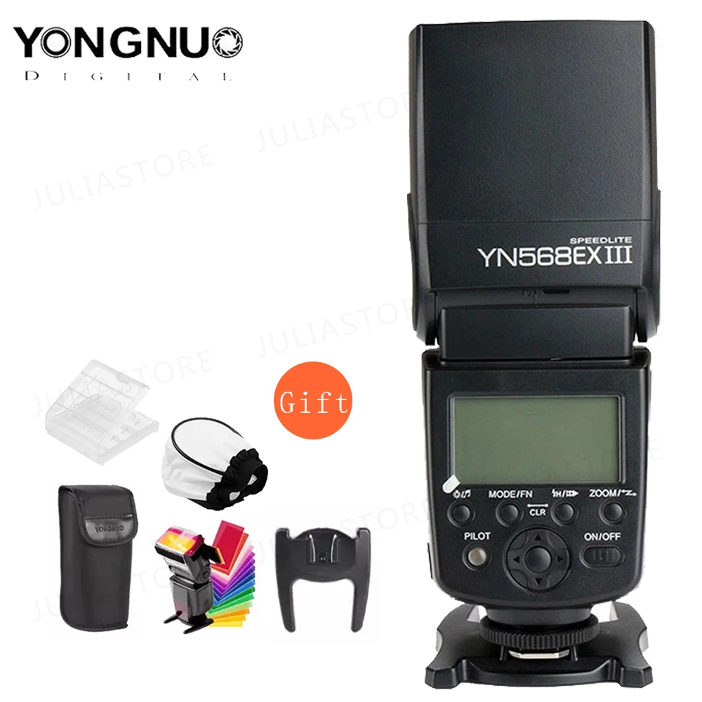 

Беспроводная вспышка YONGNUO YN568EX III YN568-EX III TTL HSS для Canon 1100d 650d 600d 700d для Nikon D800 D750 D7100