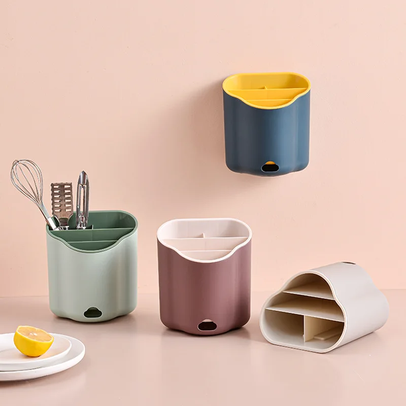 

Cloud chopstick tube rack drain multifunctional storage rack chopsticks basket kitchen household can be wall-mounted