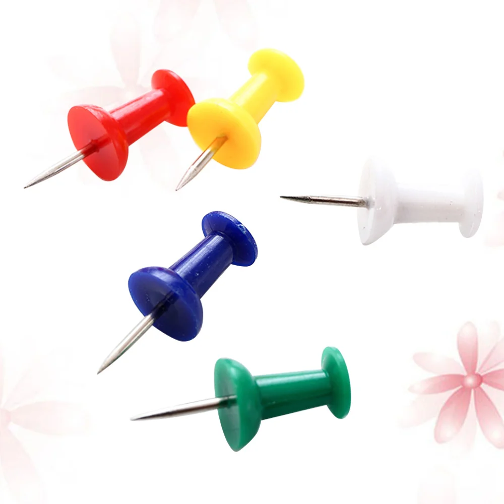 

100pcs Practical Cork Nails Multi-colored Pushpins Painting Use Pin Map Tacks for School Office