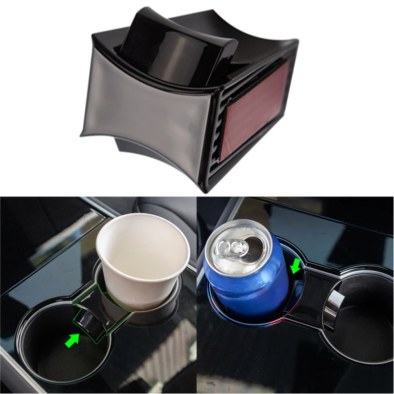 

1Pc New ABS Car Water Cup Slot Slip Limit Clip For Tesla Model 3 2017-2019 Car Cup Holder Limiter Partition Reduce Shaking