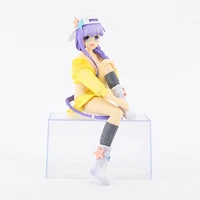 anime figure fategrand order figure toll bb yellow swimsuit wear cap instant noodles sitting posture pvc collective doll model