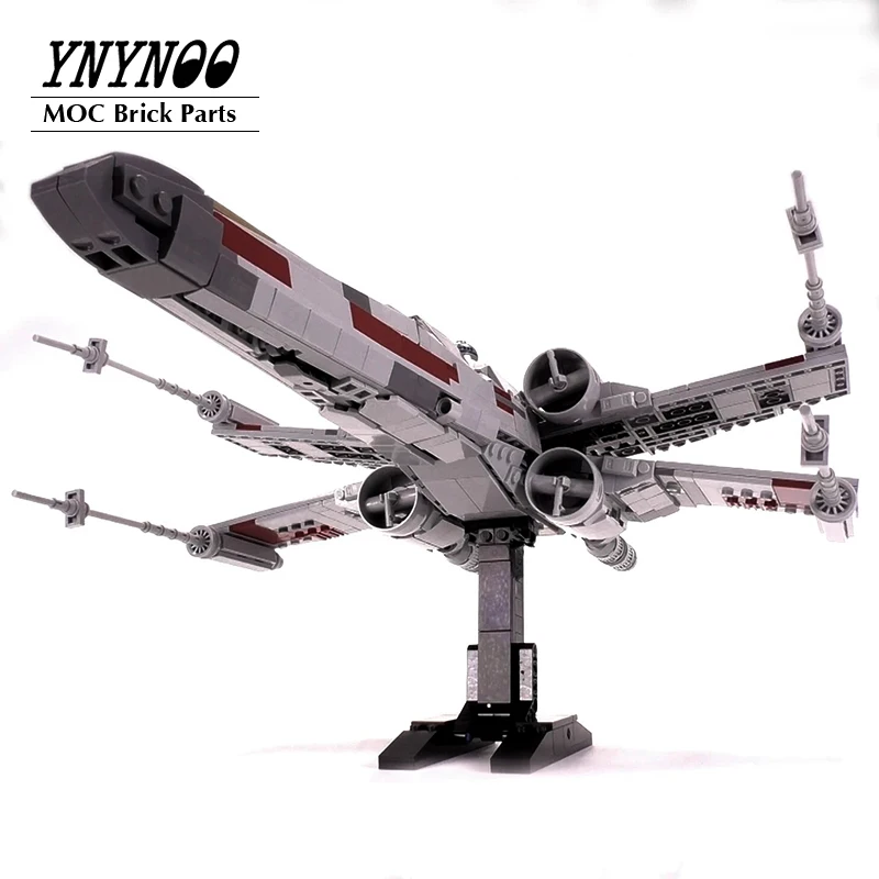 Новый MOC 18144 &quotЗвездные войны середины версия красный пять X Wing и Звездные MicroFighters
