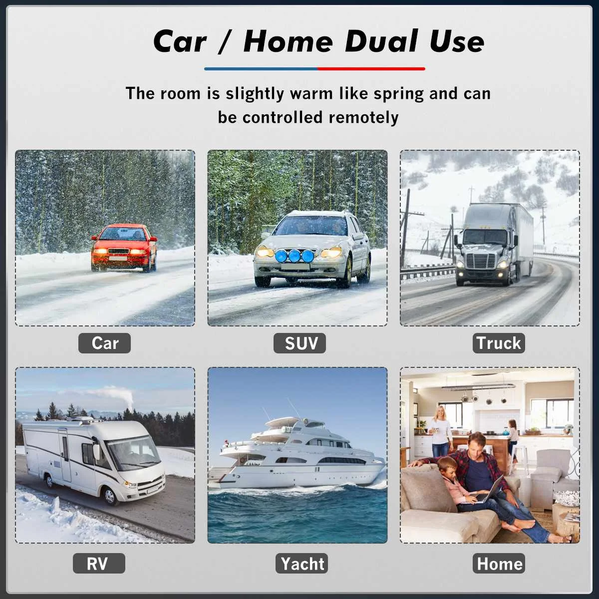 $81.52 Metal Shell 12V 8KW Car Heater Air Diesel Heater Triple Air Outlet Heating Fan LCD Display With Oil Extractor For Boat Bus