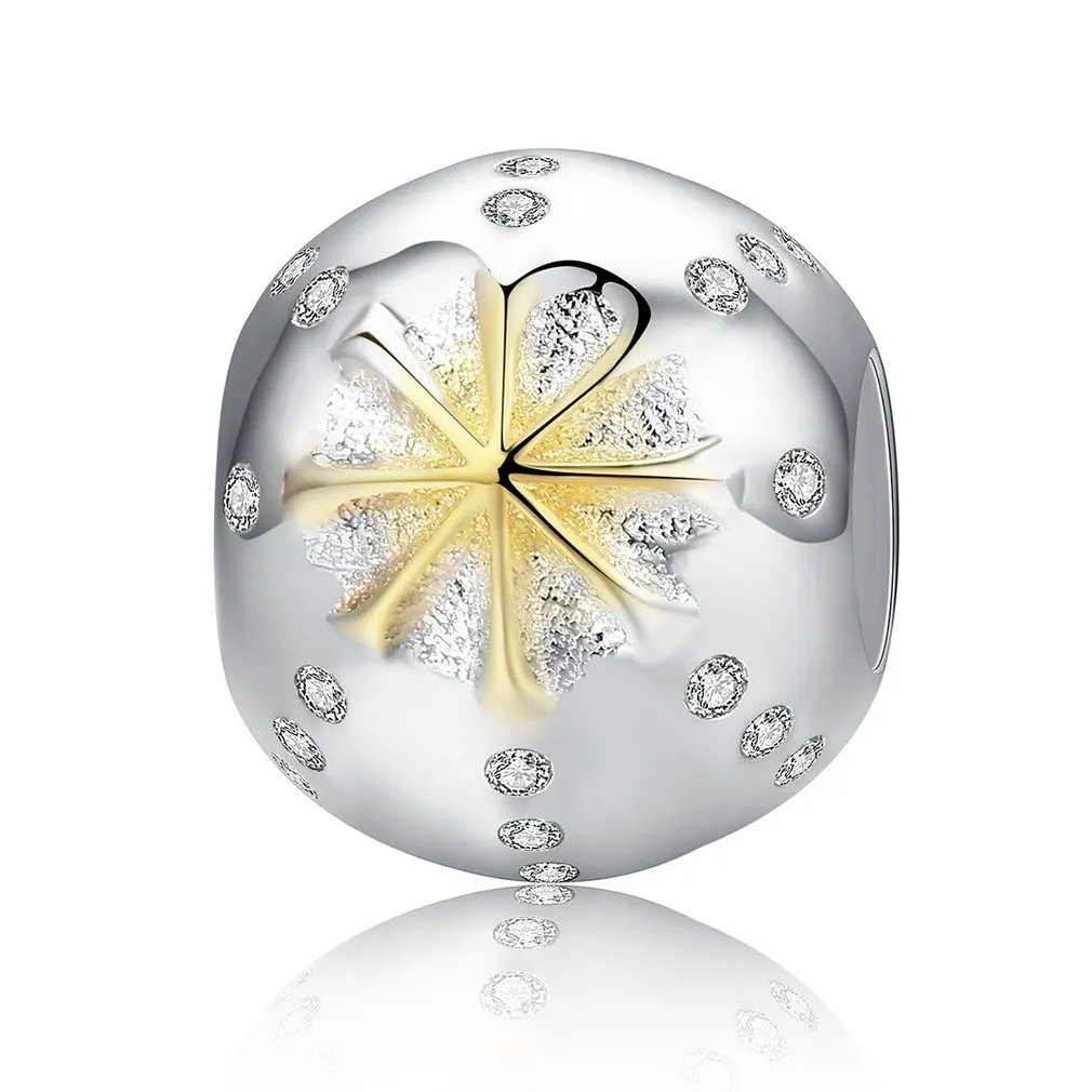 925 стерлингового серебра белый и золотой Edelweiss прозрачные бусины из циркона fit