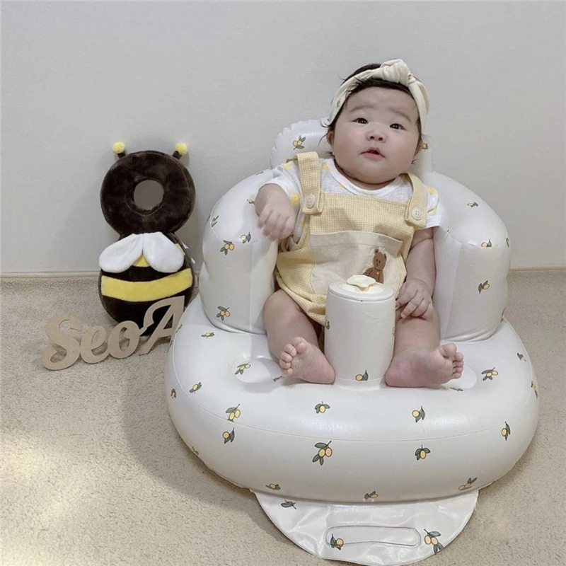 

Multifunctional Baby PVC Inflatable Seat Inflatable Bathroom Sofa Learning Eating Dinner Chair Bathing Stool