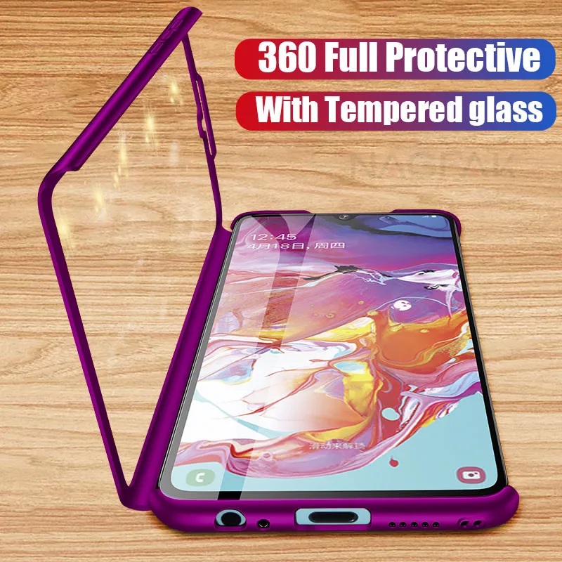 360 полный защитный чехол для телефона для Samsung Galaxy A70 A40 A50 A60 A30 A20E A10 M30 M20 M10 A5 A7 A6 A8 A9 A3 чехол