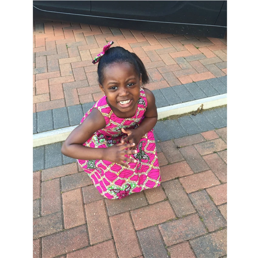 Африканское модное летнее платье для девочек с цветочным принтом базин богатые