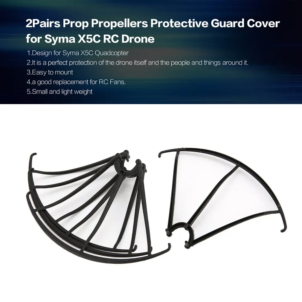 

2Pairs Propeller Blade Prop Protection Cover Propellers Protective Guard Protector Spare Parts for Syma X5C RC Drone
