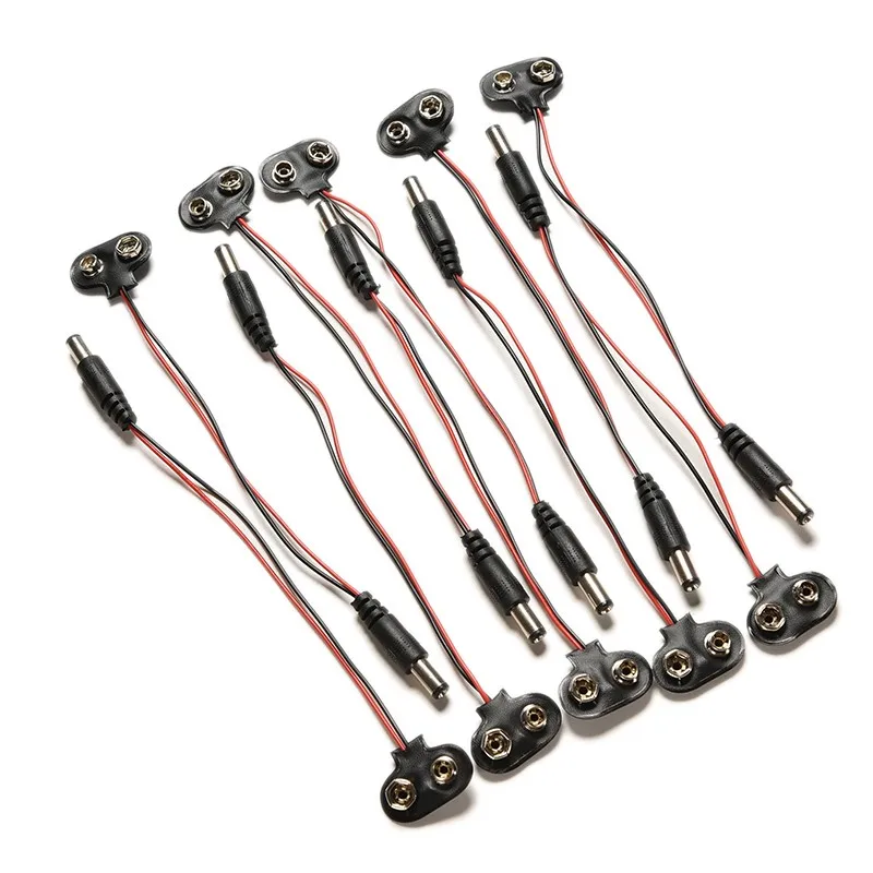 1/2/3/5/10PCS 9V DC Battery Power Cable Plug Clip Barrel Jack Connector for DIY I T type Wholesale | Обустройство дома