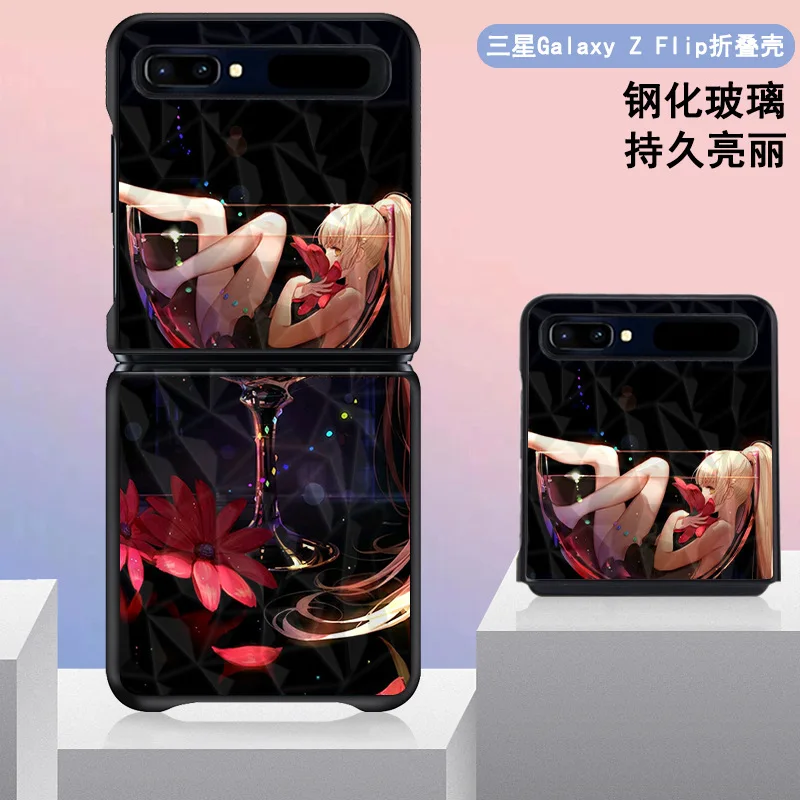 

For Samsung Galaxy Z Flip Mobile Phone Case Rhombus Diamond Pattern Anti-fall Cover For Samsung Galaxy Z Flip Mobile Phone Cases
