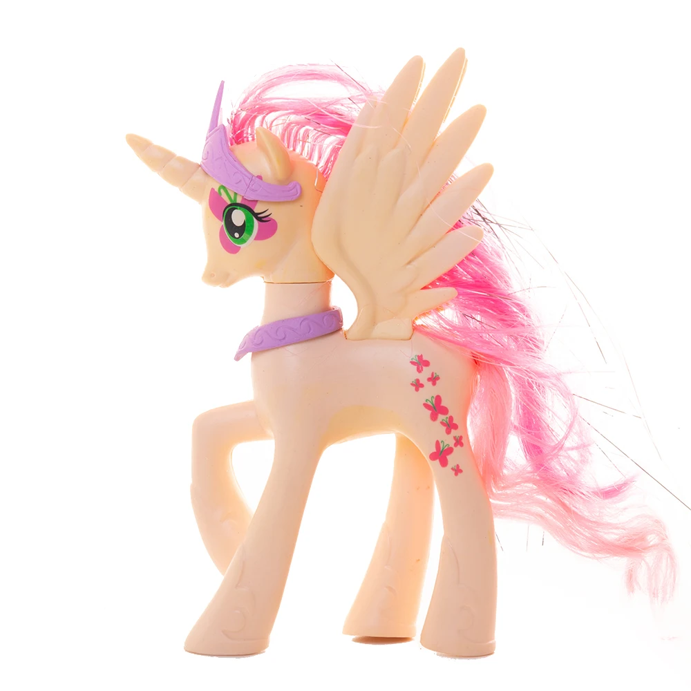 14cm My Little Pony Cartoon Rainbow Unicorn Fluttershy Sparkle Rarit Anime Action Figure Model Children Birthday Xmas Gift | Игрушки и