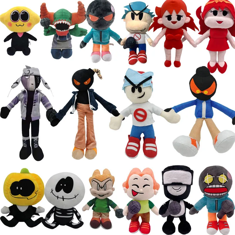 

Friday Night Funkin Plush Doll Hot Game Figurine Spooky Month Skid Pump Cartoon Cute Soft Stuffed Plush Toys Children Kids Gift