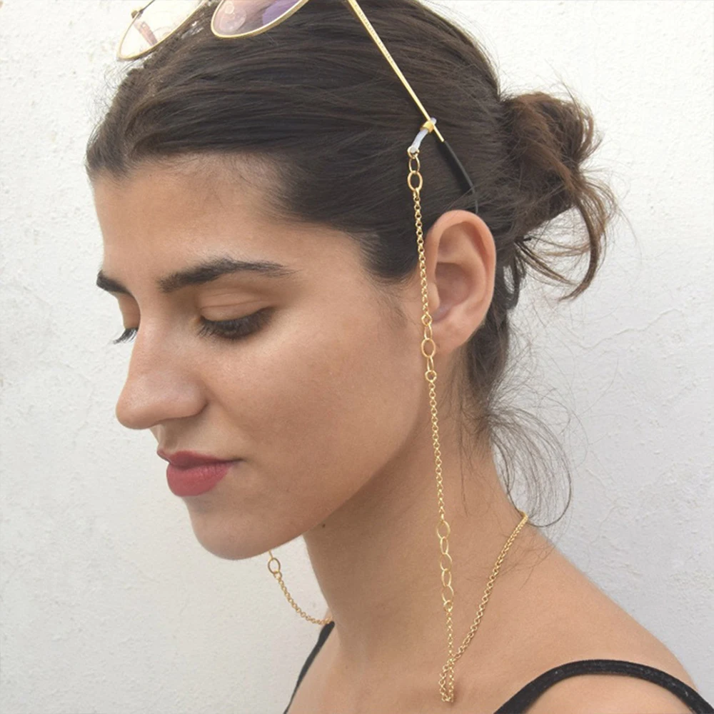 Ожерелье цепочка в стиле панк для женщин и мужчин металлическая круглая