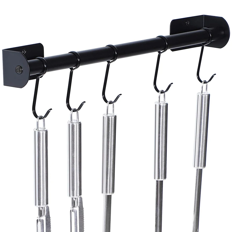 16 дюймов горшок бар стойка Настенный Съемный кастрюли висит рельс кухня детская