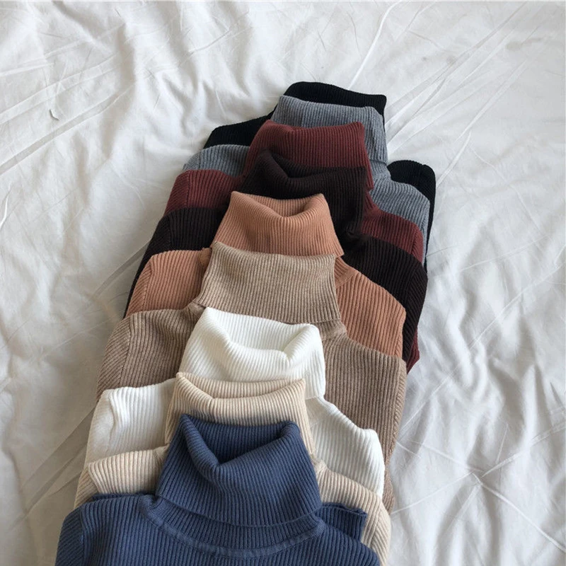 

Women Sweaters 2021 Autumn Winter Tops Korean Slim Women Pullover Knitted Sweater Jumper Soft Warm Pull Femme
