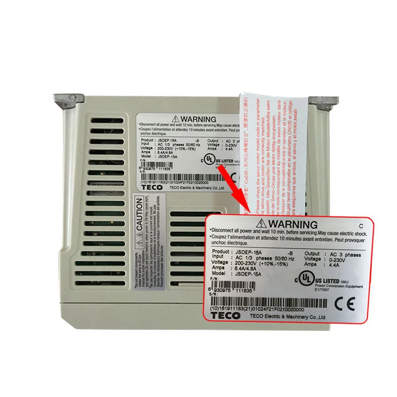 Новый оригинальный комплект шагового двигателя TECO 0 4 кВт 75 1 кВт. Включает 3 метра